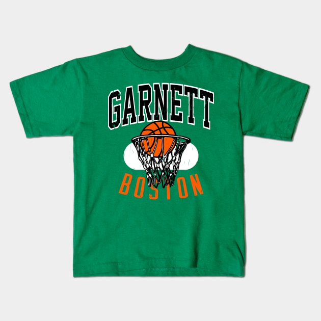 Vintage Boston 90's Basketball Shirt Kids T-Shirt by funandgames